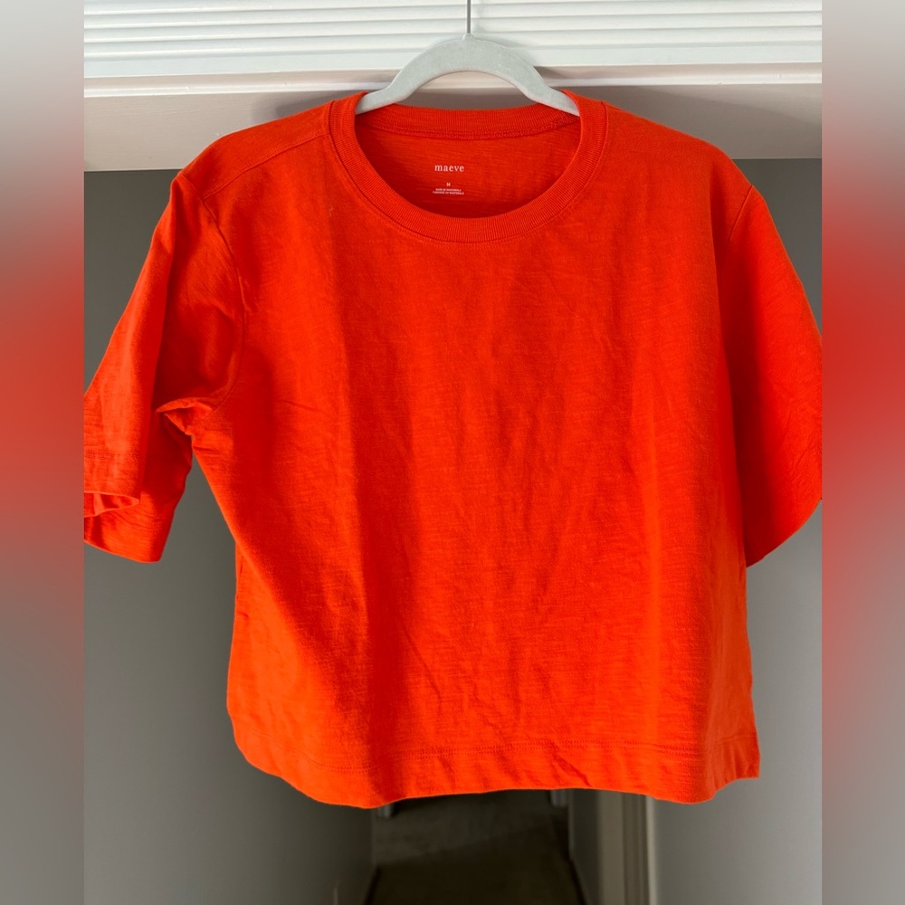 Maeve Bold Orange Short Sleeve Tee